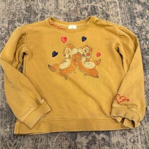 Vintage Disney Chip n Dale Sweatshirt Kids 7/8 Friends Forever Embroidered
